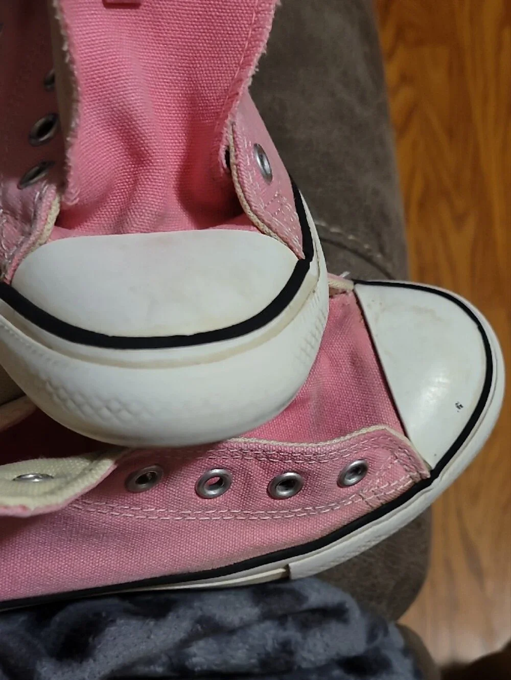 Converse Pink Canvas High Top Sneakers